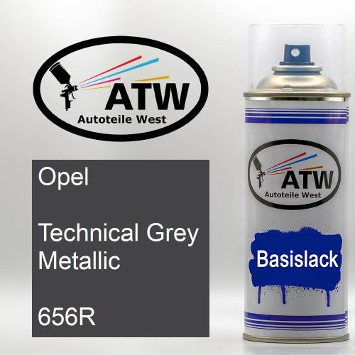 Opel, Technical Grey Metallic, 656R: 400ml Sprühdose, von ATW Autoteile West.